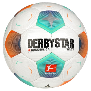 Derbystar Piłka Nożna Bundesliga Magic APS v23 2023/2024 biało/zielono/pomarańczowa